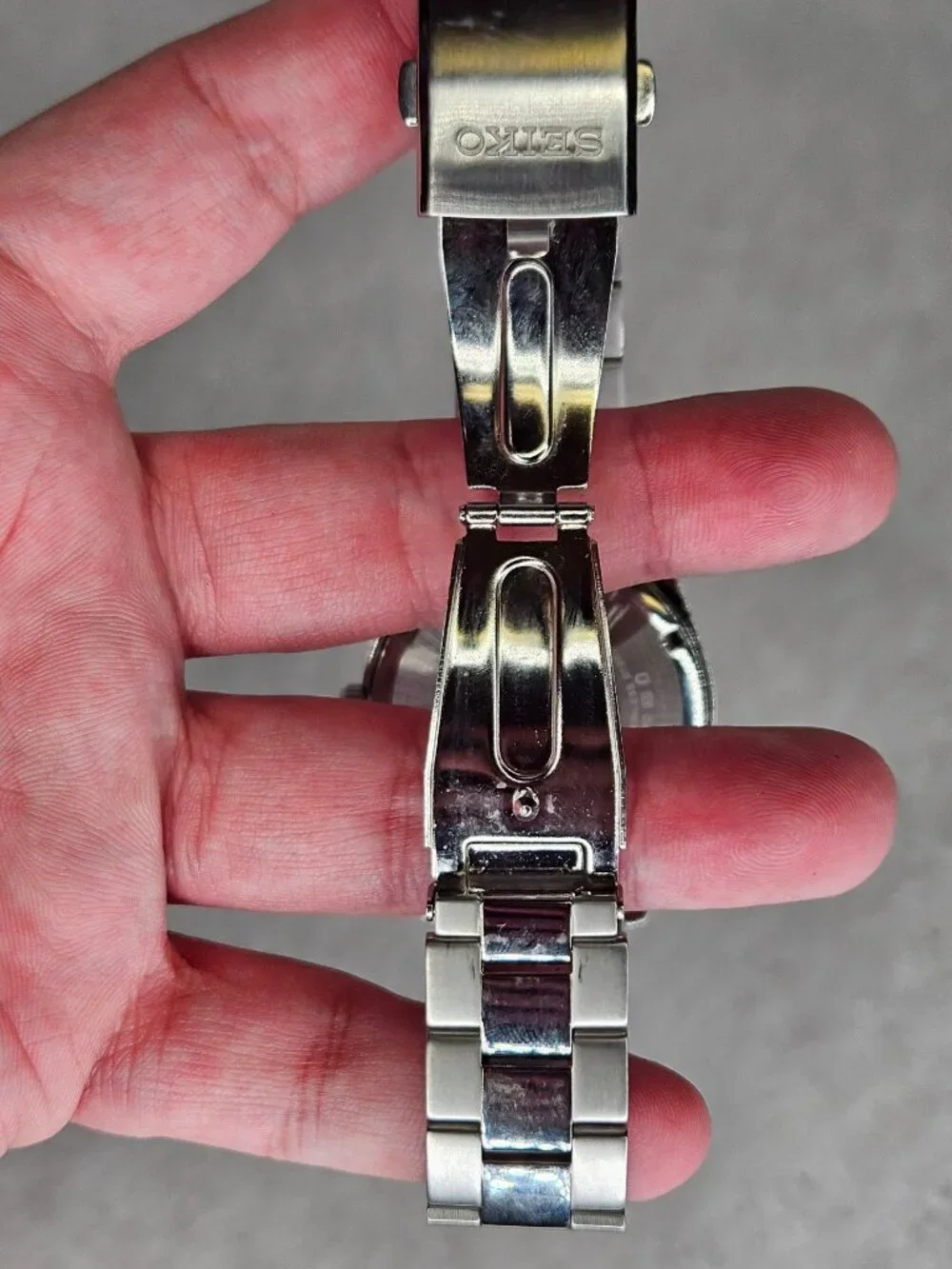 Seiko 6N53-00A0 Black Face Crystal Date Stainless Steel Watch
